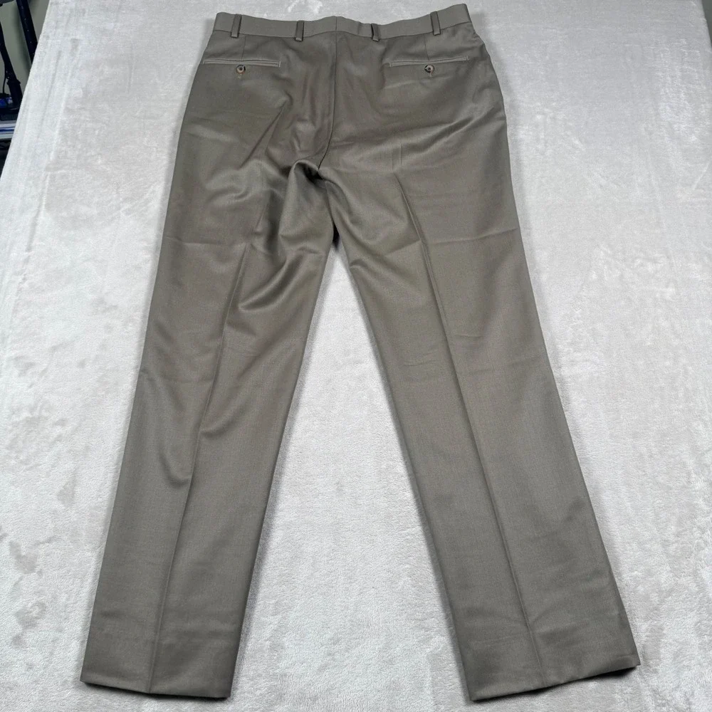 Brooks Brothers Dress Pants Mens 38x32 Olive Madison Fit Wool Trousers